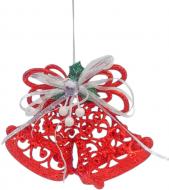 Іграшка на ялинку Дзвони пластик 13х10х3,5 см YE497R червоний Іграшка на ялинку Дзвони пластик 13х10х3,5 см YE497R червоний