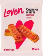 Сосиски Loven в тесте замороженные с майонезом и кетчупом 5х150 г