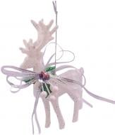 Іграшка на ялинку Олень пластик 14,5х8,5х4 см YE702W білий Іграшка на ялинку Олень пластик 14,5х8,5х4 см YE702W білий