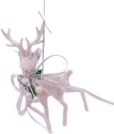 Іграшка на ялинку Олень пластик 15х8х3 см YE912W білий Іграшка на ялинку Олень пластик 15х8х3 см YE912W білий