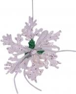 Іграшка на ялинку Сніжинка пластик 15х13х1 см YE759 білий Іграшка на ялинку Сніжинка пластик 15х13х1 см YE759 білий