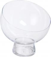 Ваза стеклянная Wrzesniak Glassworks Сфера скошена на ножке 20 см прозрачная 15-848A