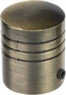 Наконечник Gardinia Memphis Zilinder наборной d16 мм античная латунь 2 шт.