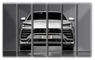 Картина модульная Lamborghini Urus 171x112 см Hotel Arizona HD C-6-LAMBORGHINI-44x67-WHITE