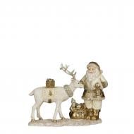 Декорация рождественская Edelman Санта золотой, полимерная смола, 19,5×8×15 см 1181671