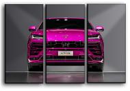 Картина модульная Lamborghini Urus 84x56 см Hotel Arizona HD C-3-LAMBORGHINI-22x33-PINK