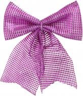 Декорация новогодняя бант со стразами 22x28 см цвет в ассортименте