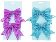 Декорация новогодняя бант со стразами в наборе 2 шт. 13 x 18 см в ассортименте Декорация новогодняя бант со стразами в наборе 2 шт. 13 x 18 см в ассортименте