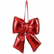 Декорація новорічна Edelman Бант червоний, поліестер, 15×11×3 см 1180295