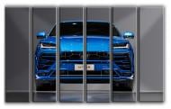 Картина модульная Lamborghini Urus 171x112 см Hotel Arizona HD C-6-LAMBORGHINI-44x67-BLUE