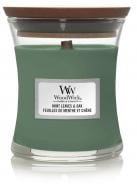 Свічка ароматична Woodwick Mini Mint Leaves & Oak (Листя М'яти та Дуб) 85г