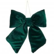 Декорация новогодняя Edelman Бант зелёный, полиэстер, 3×15×17 см 1180364