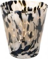 Ваза стеклянная Wrzesniak Glassworks Confetti 16 см черно-белая 27-1061C