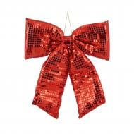 Декорация новогодняя Edelman Бант красный, полиэстер, 7×39×50 см 1180423