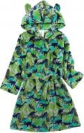 Халат детский для мальчиков Luna Kids Динозавр р.128–134 зеленый
