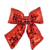Декорация новогодняя Edelman Бант красный, полиэстер, 3×15×17 см 1180411