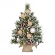 Штучна ялинка «Kaprun» зелена з інеєм, срібна 45×33 см зелений