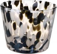 Свічник-стакан Confetti 13х10 см чорний Wrzesniak Glassworks