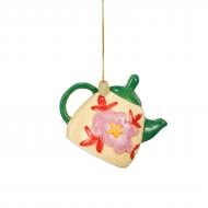 Декорация рождественская Edelman «Чайник», розовый, доломит, 9×6×7 см 1178560