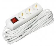Подовжувач з вимикачем UEC із заземленням 3 гн. білий 7 м WYP10-10-03-07-GS-G-U