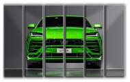 Картина модульная Lamborghini Urus 171x112 см Hotel Arizona HD C-6-LAMBORGHINI-44x67-GREEN