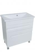 Тумба ХАСТ Доміно з умивальником Сомо 80 (Cersanit) (2 шухляди) біла