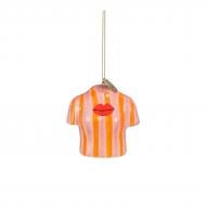 Декорация рождественская Edelman «Футболка», сиреневая, доломит, 4×7 см 1178587