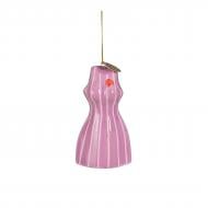 Декорация рождественская Edelman «Платье», фиолетовое, доломит, 5,5×3,5×10 см 1178588