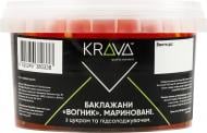 Баклажаны Krava Огонек маринованный с сахаром и подсластителем 280 г Баклажаны Krava Огонек маринованный с сахаром и подсластителем 280 г