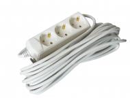 Подовжувач UEC із заземленням 3 гн. білий 7 м WYP10-10-03-07-G-G-U