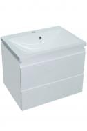 Тумба ХАСТ Лана подвесная с умывальником Фаре (70) (Cersanit) (2 ящика) белая
