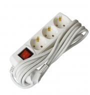 Подовжувач з вимикачем UEC із заземленням 3 гн. білий 3 м WYP10-10-03-03-GS-G-U