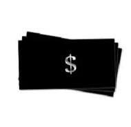Конверт для грошей Знак долара чорний