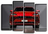 Картина модульная Lamborghini Urus 112x82 см Hotel Arizona HD C-4-LAMBORGHINI-32x44-RED
