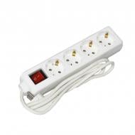 Подовжувач з вимикачем UEC із заземленням 4 гн. білий 1,5 м WYP10-16-04-01-GS-17-U