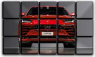 Картина модульная Lamborghini Urus 127x77 см Hotel Arizona HD C-15-LAMBORGHINI-30x50-RED