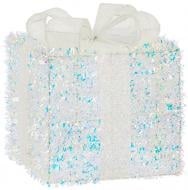 Декорация новогодняя Edelman Подарок, перламутровый, 15×15×18 см