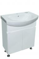 Тумба ХАСТ Bianko с умывальником Runo 60 белая (2 фасада)