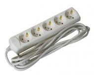 Подовжувач UEC із заземленням 5 гн. білий 3 м WYP10-10-05-03-G-G-U