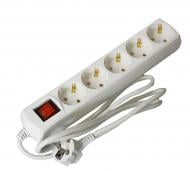 Удлинитель с выключателем UEC с заземлением 5 гн. белый 1,5 м WYP10-10-05-D15-GS-G-U