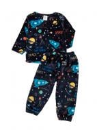 Пижама для мальчиков Luna Kids Космос вельсофт р.80-86 черный