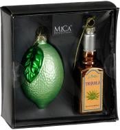 Декорация новогодняя Edelman Украшение «Текила с лаймом», 2 шт, стекло, 13,5×12,5×6 см