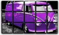 Картина модульна Ретроавтобус Volkswagen Bus 127x77 см Hotel Arizona HD 15-21354943806-VOLK-30x50-PURPL Картина модульна Ретроавтобус Volkswagen Bus 127x77 см Hotel Arizona HD 15-21354943806-VOLK-30x50-PURPL