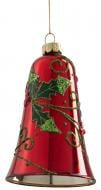 Декорация новогодняя Edelman Украшение «Колокольчик», красный, стекло, 11×7,5 см
