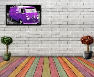 Картина Ретроавтобус Volkswagen Bus 77x44 см Hotel Arizona HD 1-21354943806-VOLK-17x30-PURPL