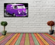 Картина Ретроавтобус Volkswagen Bus 102x59 см Hotel Arizona HD 1-21354943806-VOLK-23x40-PURPL