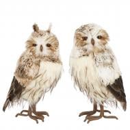 Декоративная новогодняя фигура Edelman Декор «Сова» коричневая 20×17×36 см 36 см