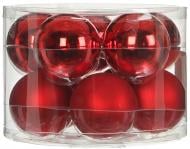 Декорация новогодняя Edelman Стеклянные шары красные, 10 шт, диам. 6 см