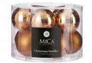 Декорация новогодняя Edelman Стеклянные шары медные, 10 шт, диам. 6 см