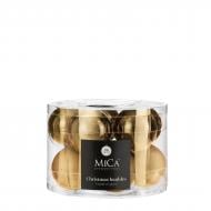 Декорация новогодняя Edelman Стеклянные шары золотые, 10 шт, диам. 6 см